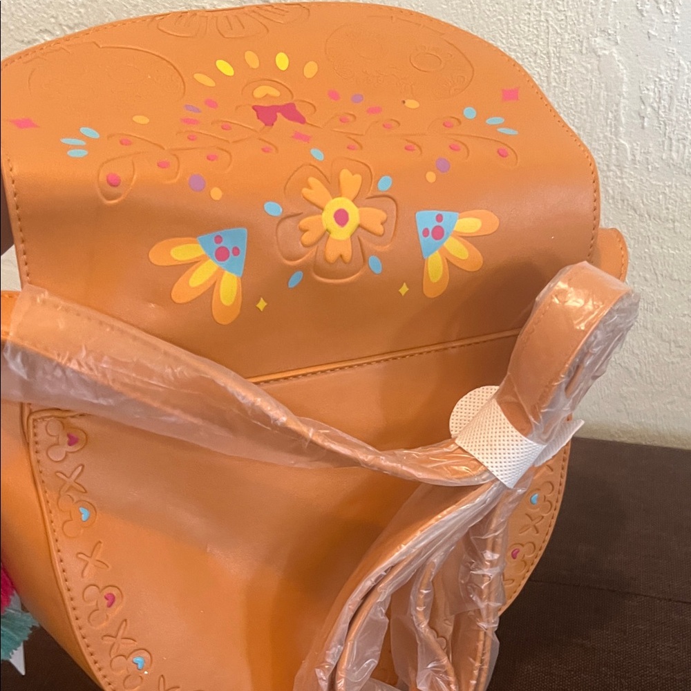 # 0740 + Embroidered Leather Tan Crossbody Bag - Picture 4 of 14